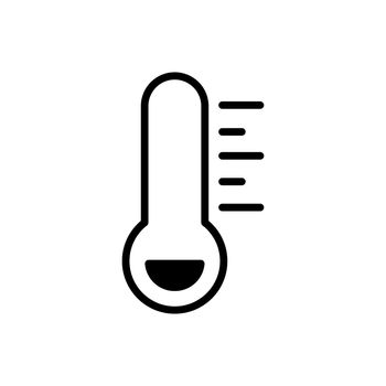 Thermometer frost cold glyph icon. Weather sign