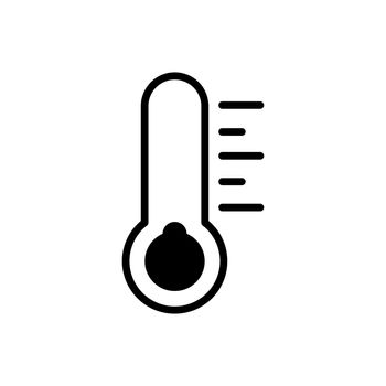 Thermometer cold vector glyph icon. Weather sign