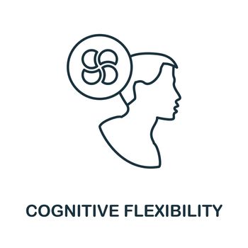 Cognitive Flexibility icon. Line element from cognitive skills collection. Linear Cognitive Flexibility icon sign for web design, infographics and more.