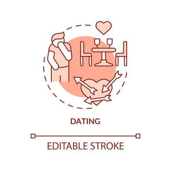 Dating terracotta concept icon