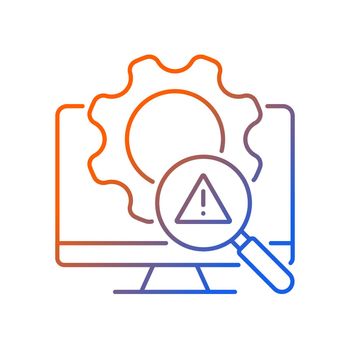 Threat management gradient linear vector icon