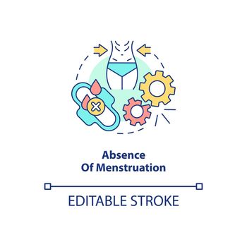 Absence of menstruation concept icon