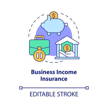 Business income insurance concept icon