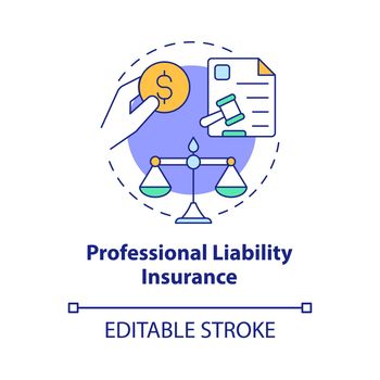 Professional liability insurance concept icon