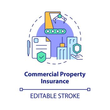 Commercial property insurance concept icon