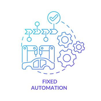 Fixed automation blue gradient concept icon