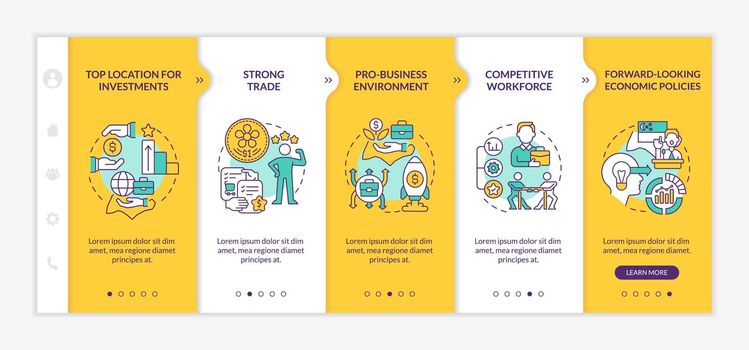 Doing business in Singapore yellow and orange onboarding template