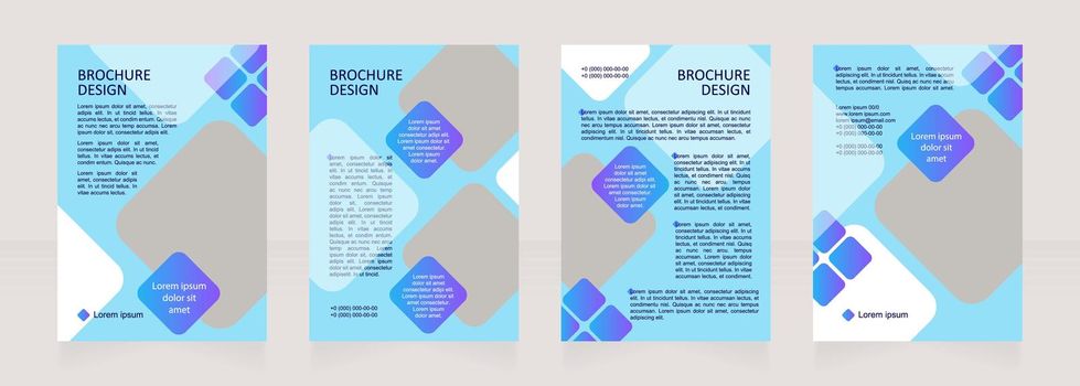 Wealth management service blank brochure layout design
