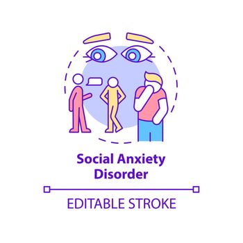 Social anxiety disorder concept icon
