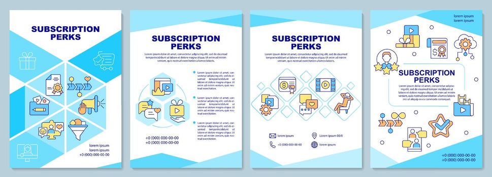 Subscription perks brochure template