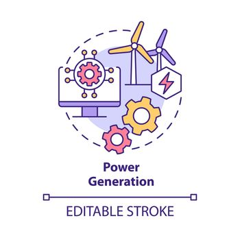 Power generation concept icon