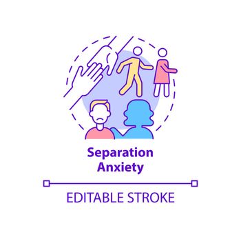 Separation anxiety concept icon