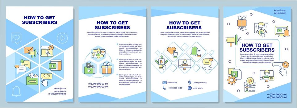 How to get subscribers brochure template