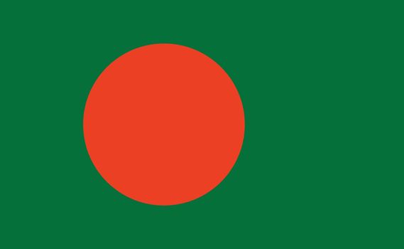 Bangladesh national flag in exact proportions - Vector