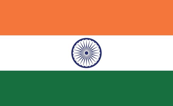 India national flag in exact proportions - Vector