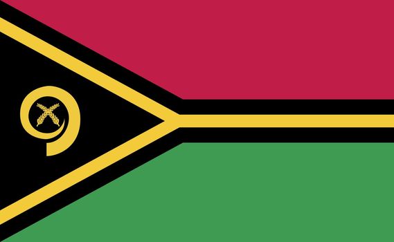 Vanuatu national flag in exact proportions - Vector