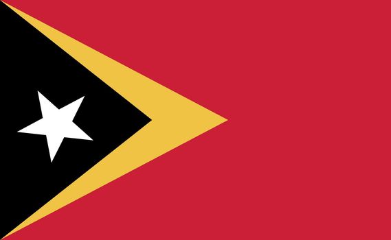 Timor national flag in exact proportions - Vector