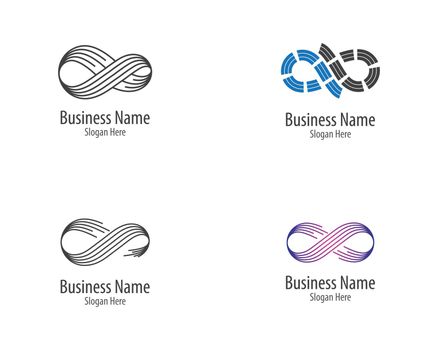 Infinity logo template vector icon illustration