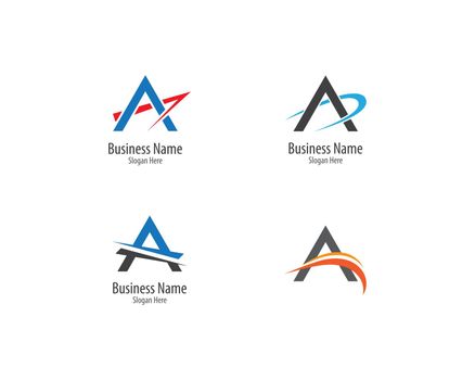 A letter logo vector icon illustration