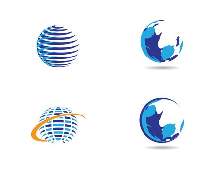 Global logo vector icon illustration