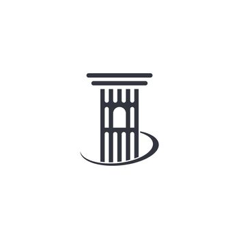 Pillar logo template vector icon
