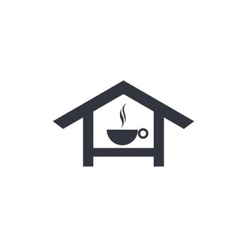Coffee house vector icon