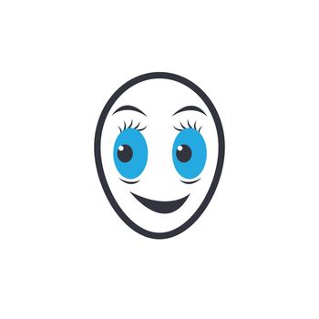 Emoticon smile expression vector icon