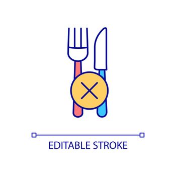 Hunger strike RGB color icon