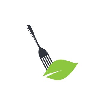 Vegan food logo template