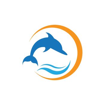 Dolphin logo template vector icon