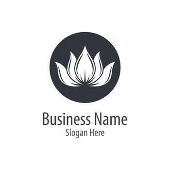 Lotus flower logo vector icon