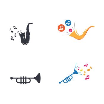 Music jazz logo icon