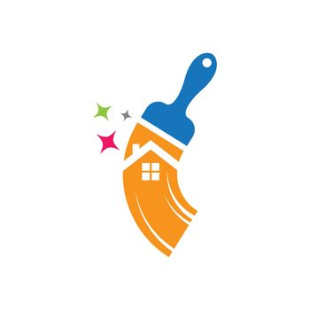 Paintbrush logo template vector icon