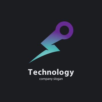Circular technology circuit icon logo