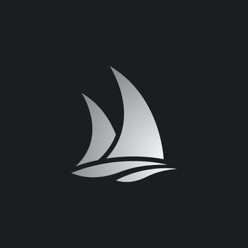 Cruise ship logo vector icon design