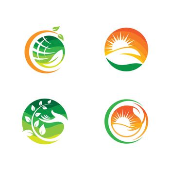 Ecology logo vector icon