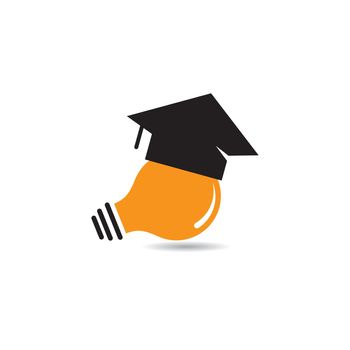 Smart graduate logo template vector icon