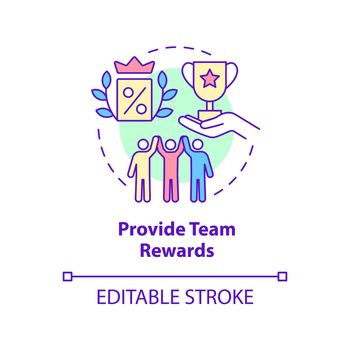 Provide team rewards concept icon