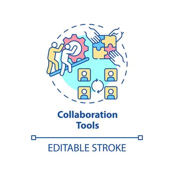 Collaboration tools concept icon