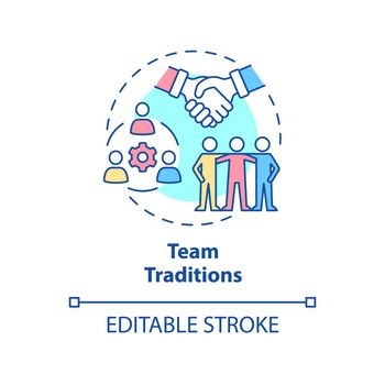 Team traditions concept icon