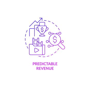 Predictable revenue purple gradient concept icon