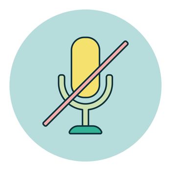 Microphone, mic mute vector icon