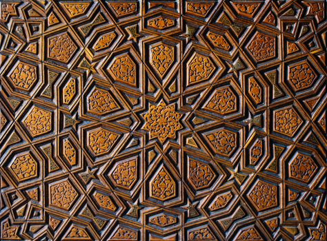 Ottoman Turkish  art with geometric patterns 