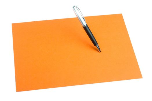 Pen and plain color paper