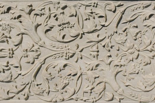 Ottoman marble  carving art in floral patterns