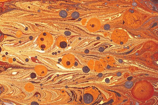 Abstract marble floral pattern texture. Traditional art of Ebru marbling