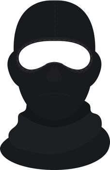 criminal mask black icon vector illustration