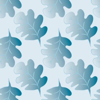 Seamless pattern on a square background - oak leaves - abstraction, surreal. Design element