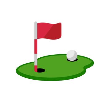 Golf course vector icon illustration