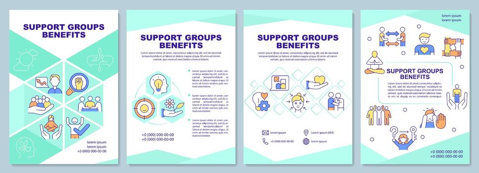 Support groups benefits brochure template